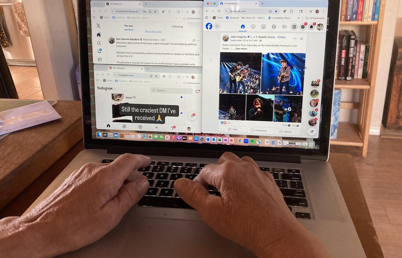 Hands at keyboard