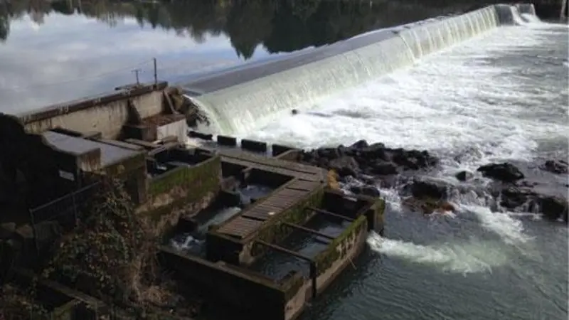 The Winchester Dam on the North Umpqua River in Oregon.