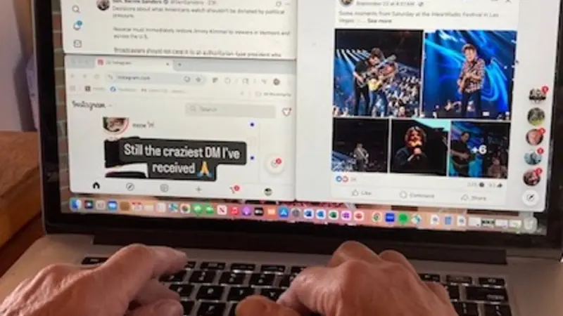 Hands at keyboard