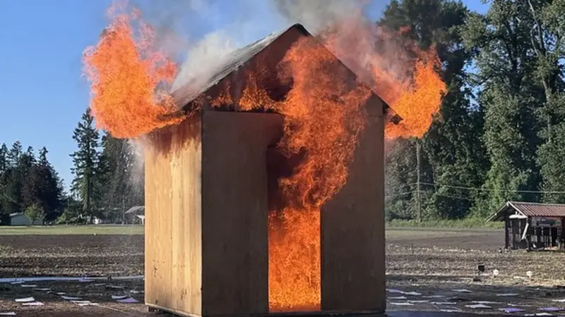 Burning shed