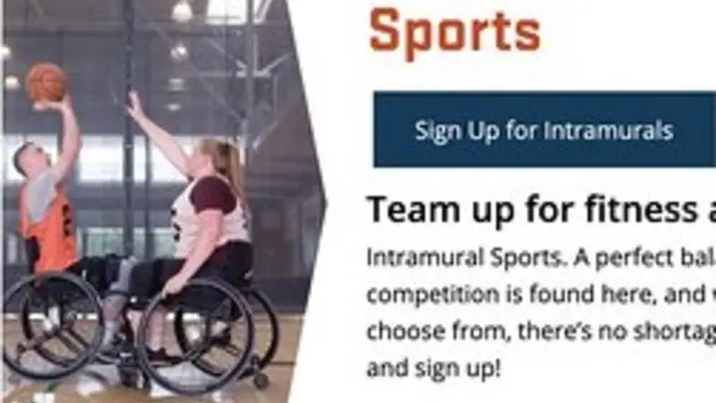 Screenshot from OSU Rec Sports homepage