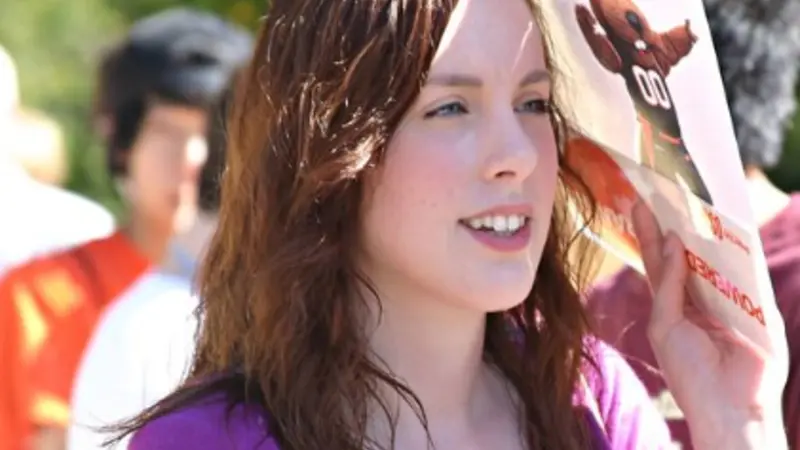 Woman in sunshine