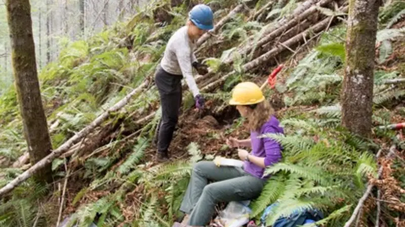 Researchers on slope, photo by Lina DiGregorio