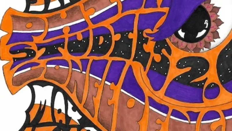 A psychadelic-60s style logo in the stylized shape of an orange and purple fish spells out "Oregon State Phish Studies Conference 2.0 May 17-19, 2024." Logo by Ryan Kerrigan.