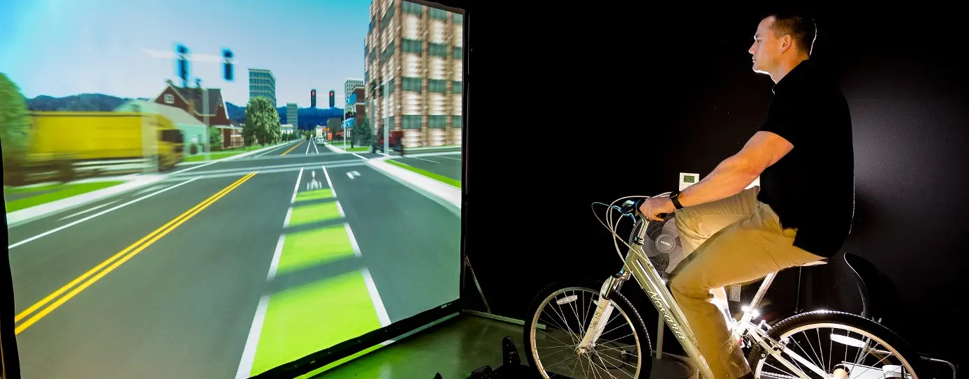 Cyclist in OSU simulator