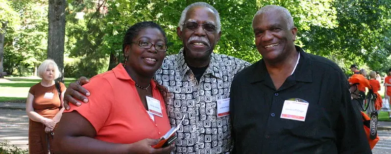Left to right: Marilyn Stewart, LaVerne Woods and Larry Griggs