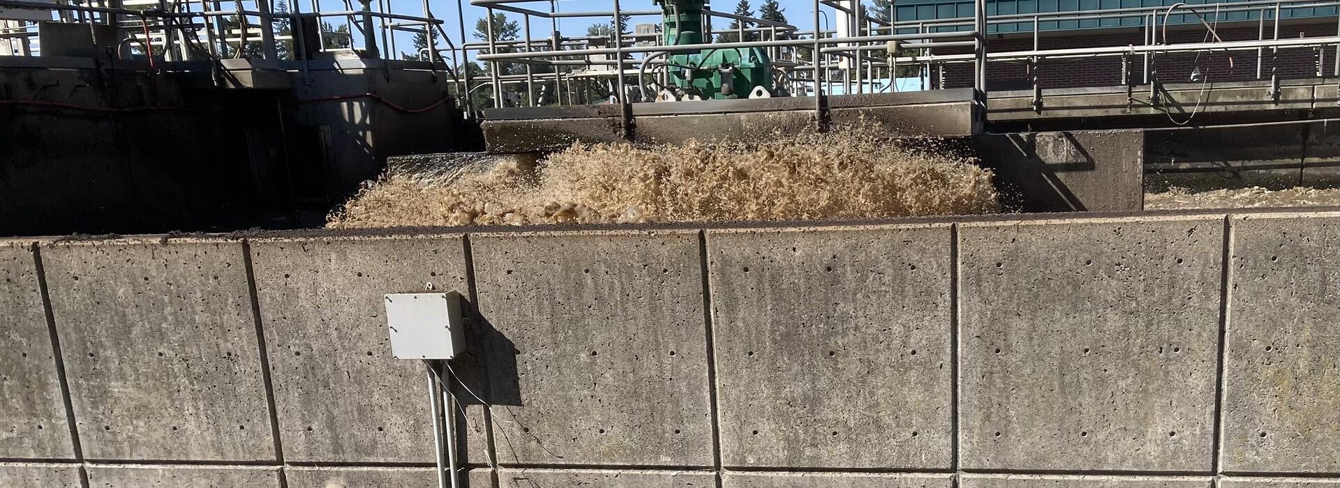 Wastewater treatment plant in Lebanon, Oregon