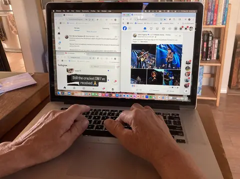 Hands at keyboard