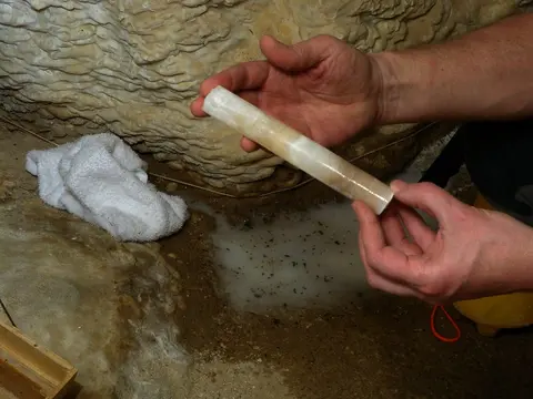 Calcite cylinder from a cave. 