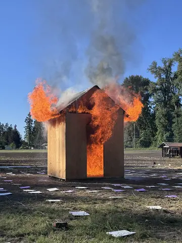 Burning shed